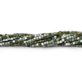 1-1.7mm Olive Green Diamond Unfaceted Cube Beads 15 inch 290 pieces