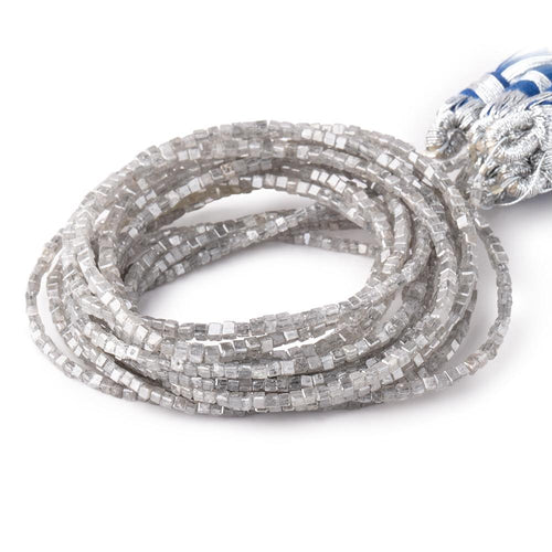 1-2mm Champagne Diamond Unfaceted Cube Beads 15 inch 255 pieces