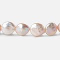 10-10.5mm Ballet Pink Coin Freshwater Pearl 16 inch 33 pieces