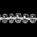9-10mm Crystal Quartz faceted rondelle beads 17 inch 62 pieces AAA