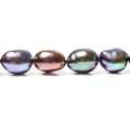 10-11mm Peacock Baroque Straight Drilled Freshwater Pearls 16 inch 39 pieces
