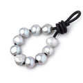 10-11mm Teal Silver Large Hole Baroque Pearls Set of 10