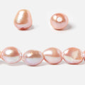 10-12mm Orangy Pink Baroque Straight Drill 2.5mm large hole Pearl 35 pcs