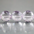 10-12mm Pink Amethyst Faceted Coin Beads 8 inch 19 beads AA Grade