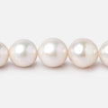 10-13mm Creamy White Off Round Freshwater Pearls 16 inch 36 Beads AA