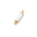 10-13mm Gold Leafed White Biwa Freshwater Pearl Connector 1 piece