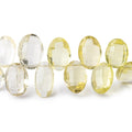 10-13mm Lemon Quartz Top Drill Oval Beads 10 inch 51 pieces