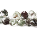 7-10mm Mossy Quartz Beads Corner Drilled Pillow 8 inch 38 pieces