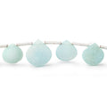 10-13mm Seafoam Blue Drusy Heart Beads 8 inch 16 pieces