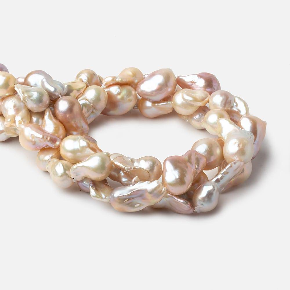 10-14mm Tri Color Ultra Baroque Freshwater Pearls 16 inch 19 pieces