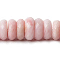 10-15mm Pink Peruvian Opal faceted rondelle beads 17.5 inch 81 Beads AA