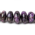 10-17mm Charoite Plain Rondelle Beads 18 inch 56 pieces