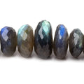 10-19mm Labradorite Faceted Rondelle Beads 16 inch 60 pieces