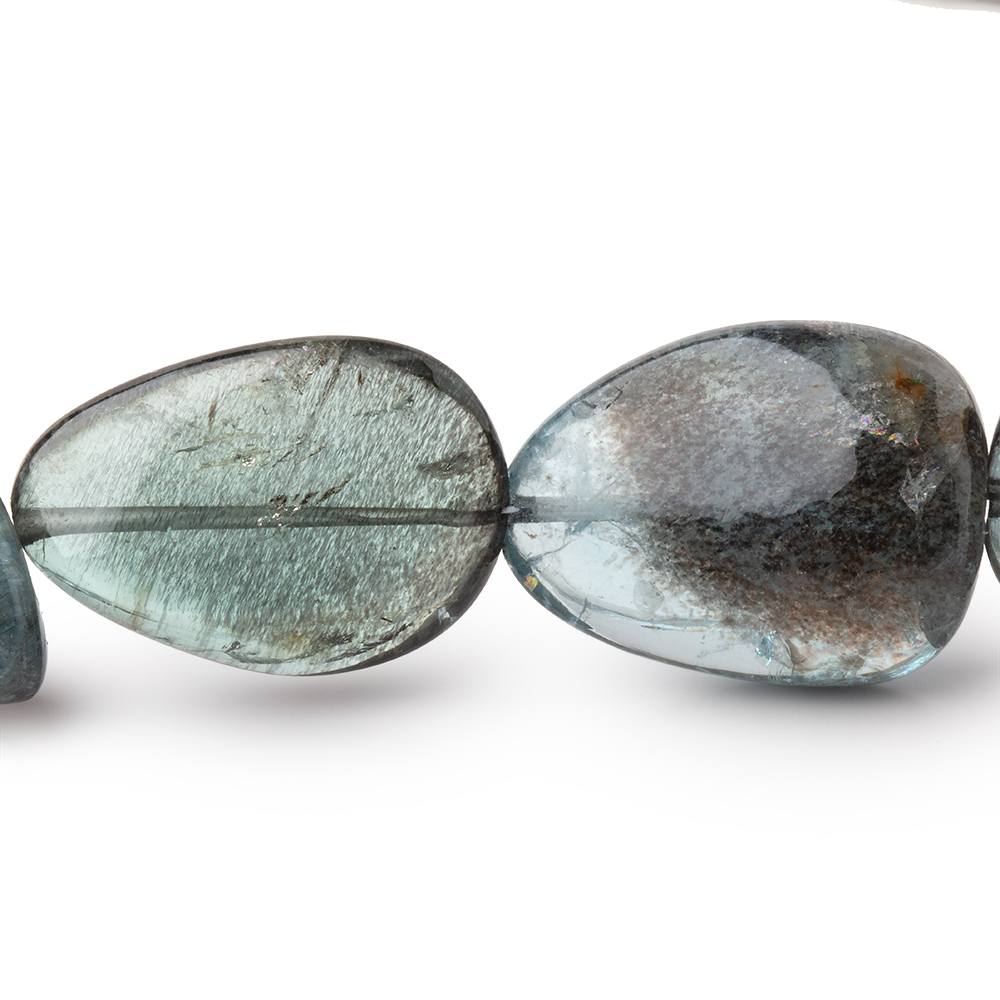 10-25mm Copper Moss Aquamarine Plain Nugget 23 inch 38 Beads AAA