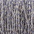 3-3.5mm Iolite faceted rondelle Silver plated Chain by the foot 39 pieces