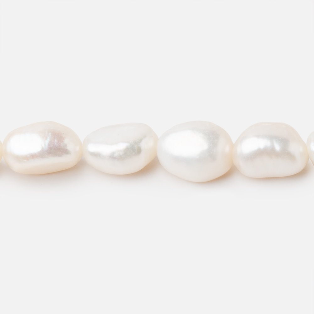 7x9mm Creamy White Baroque Freshwater Pearl 16 inch 35 Beads