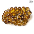10.5-16mm Whiskey Quartz faceted rondelles 1mm large hole 16 inch 42 beads