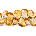 Citrine Faceted Pear Beads 8.5 inch 48 pieces AAA