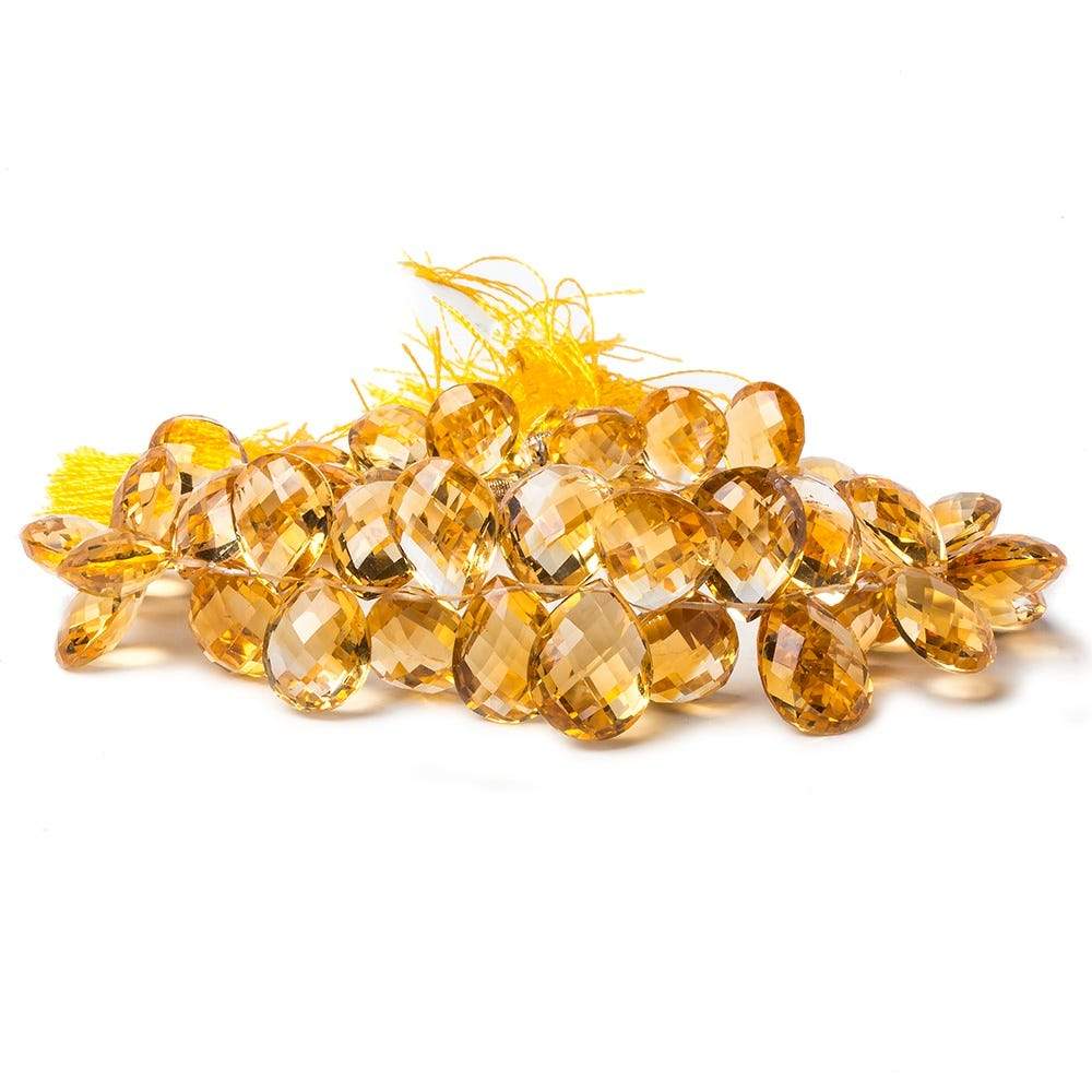 Citrine Faceted Pear Beads 8.5 inch 48 pieces AAA