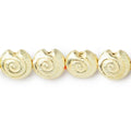 10mm 14kt Gold plated Copper Spiral Beads 8 inch 21 pieces