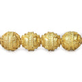 10mm 22kt Gold Plated Copper Bead Round Four Leaf tip 8 inch 18 pieces