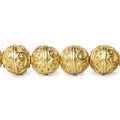 10mm 22kt Gold Plated Copper Bead Round Simple Circle 8 inch 20 pieces