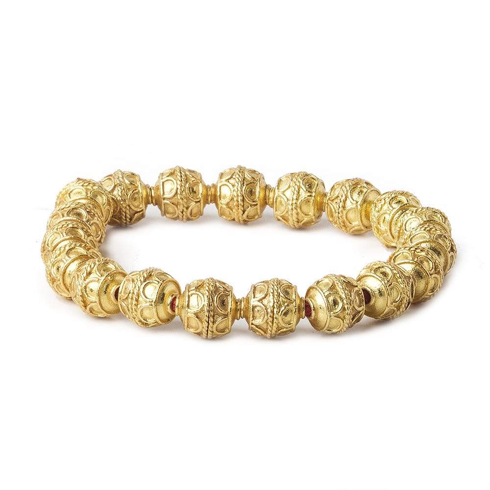 10mm 22kt Gold Plated Copper Bead Roval Simple Arch 8 inch 18 pieces