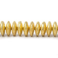 10mm 22kt Gold Plated Copper Disc with Crosshatch Pattern 8 inch 52 pieces
