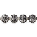 10mm Antiqued Sterling Silver Plated Copper Bead Roval, Simple Arch 8 inch 20 pcs