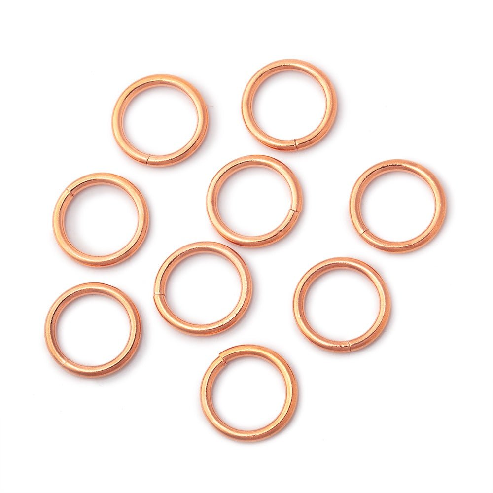 10mm Copper Open Jump Ring Set of 50 pieces