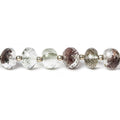 9mm Moss Quartz Faceted Rondelle 8.25 inch 23 pieces