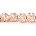 10mm Rose Gold plated Copper Spiral Beads 8 inch 21 pieces