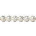 10mm Sterling Silver Plated Copper Simple Swirl Round 8 inch 21 Beads