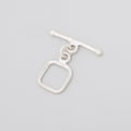 10mm Sterling Silver Toggle Rounded Square Design 1 piece