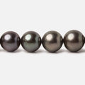 10x10-12x11.5mm Peacock Tahitian Round Saltwater Pearls 16 inch 38 pieces A