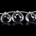 10x10-14.5x14.5mm Crystal Quartz Candy Kiss Briolette Beads 8 inch 15 pieces