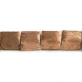 10mm Copper Brushed Square Beads 8 inch 20 pieces