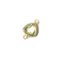 10x10mm Vermeil Bezeled Lemon Quartz trillion Connector 1 piece