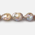10x12-14x15mm Multi Color straight drill Ultra Baroque Freshwater Pearls 17 inch 23 pcs