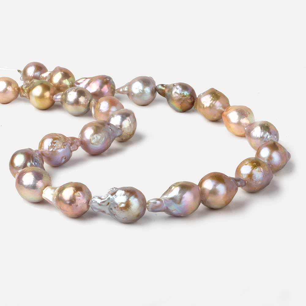 10x12-14x15mm Multi Color straight drill Ultra Baroque Freshwater Pearls 17 inch 23 pcs