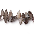 10x6-12x7mm Cat's Eye Scapolite Faceted Leaf Beads 8 inch 55 pieces