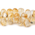 10x6-15x10mm Citrine Faceted Tear Drop Beads 7 inch 63 pieces