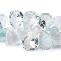 10x7-14x10mm Sky Blue Topaz Pavilion Faceted Pears 8 inch 56 beads AAA