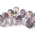 10x7-15x10mm Lepidocrocite Faceted Pear Beads 8 inch 53 pieces