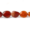 10x7-18x10mm Fire Opal Plain Nugget Beads 17 inch 32 pieces