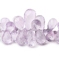 10x7-21x11mm Pink Amethyst Faceted Tear Drop Beads 8 inch 67 pieces AAA
