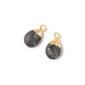 10x7mm Gold Leafed Celestial Quartz Faceted Pear Set of 2 Pendants