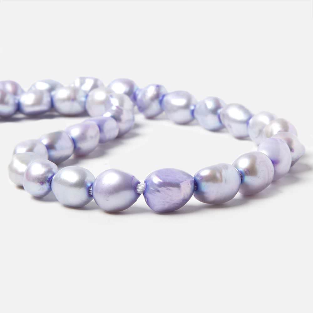 10x8-12x9mm Ice Violet Baroque 2.5mm large hole Pearls 15 in. 35 pcs
