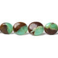 10x8-14x12mm Chrysoprase and Iron Ore Matrix plain nugget beads 18 inch 41 pieces A