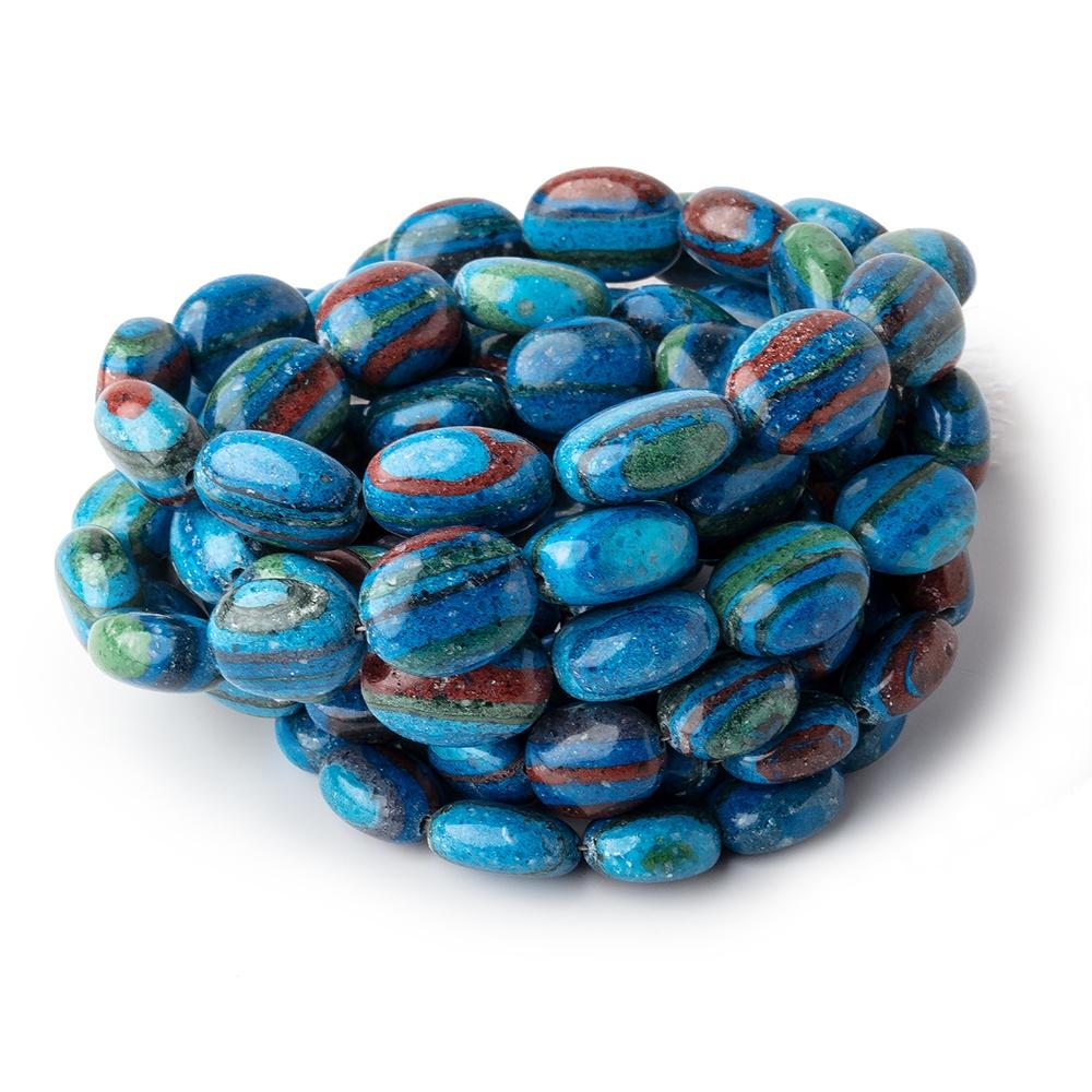 10x8-15x12mm Rainbow Calsilica Plain Oval Beads 16 inch 35 pieces